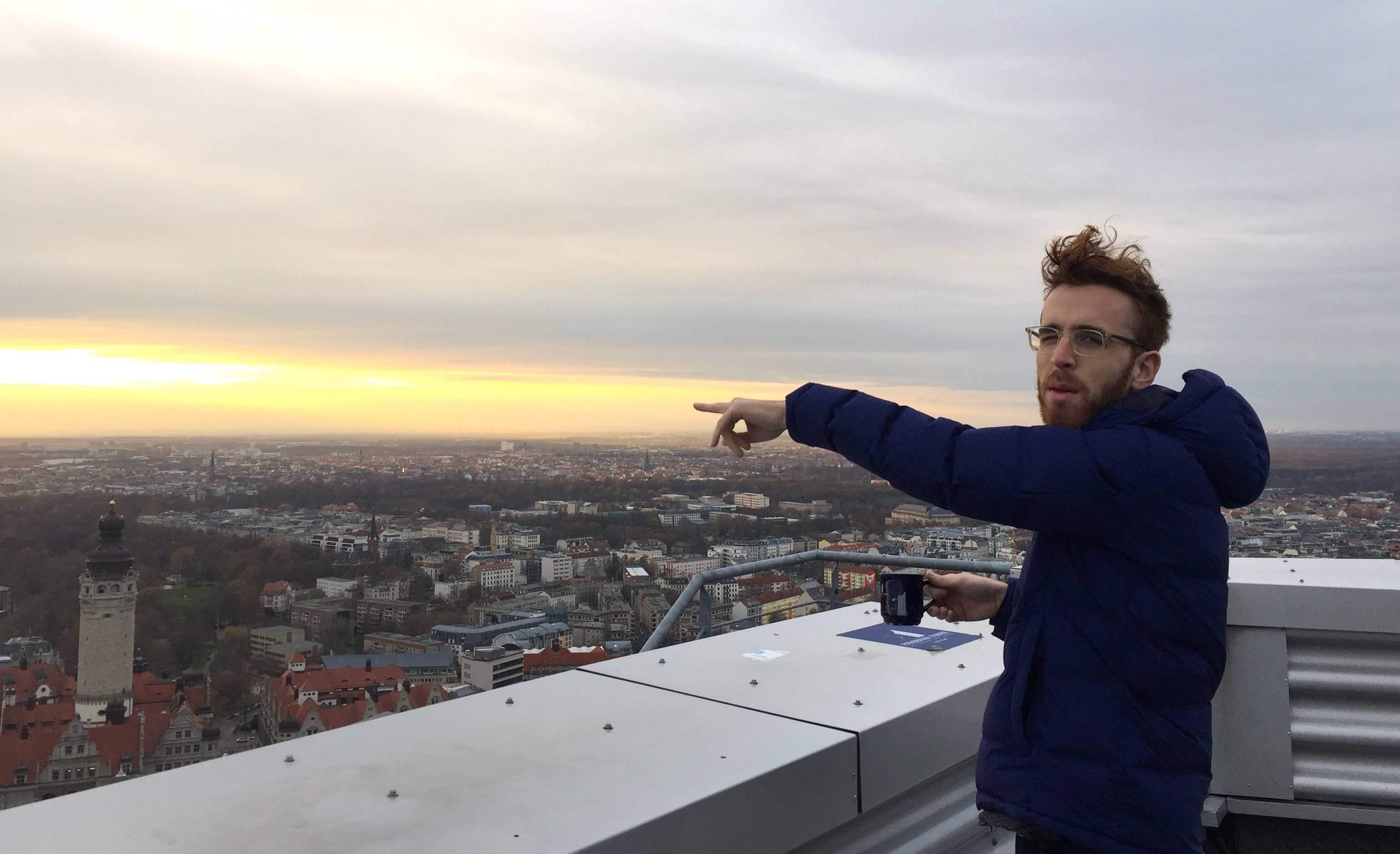 photo of me pointing at a random place